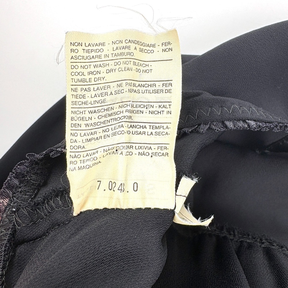 VTG Y2K Benetton Baby Doll‎ Slip Dress Sz S Black Lace Trim Tulip Hem Whimsigoth - Picture 14 of 16